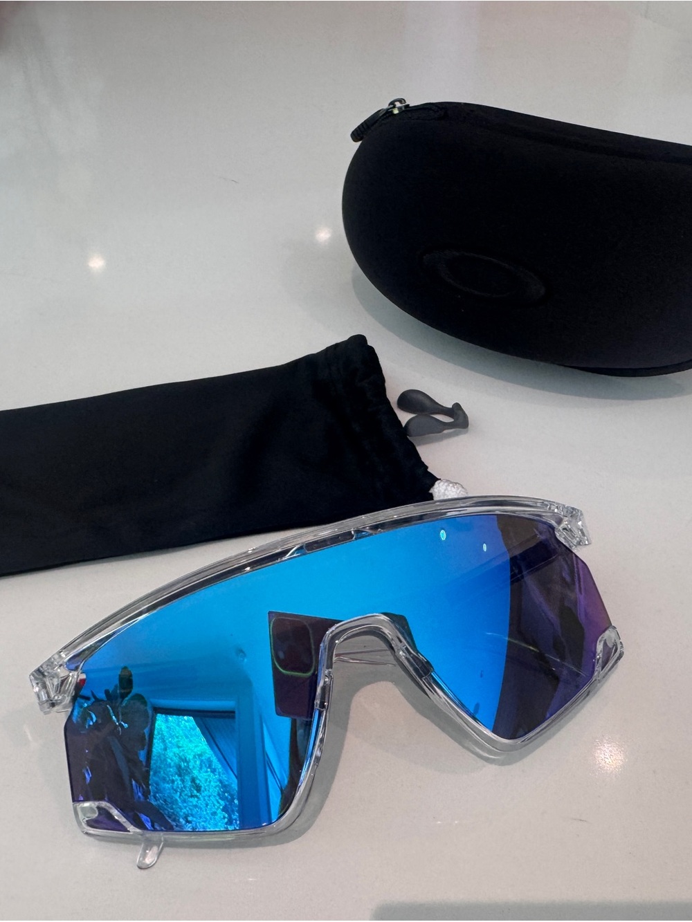 NEW Oakley BXTR Prizm Sapphire Clear Sunglasses OO9280 + Case